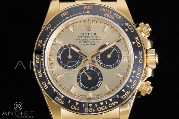 Daytona 126518 VSF 1:1 Best Edition Gold Dial Blac...