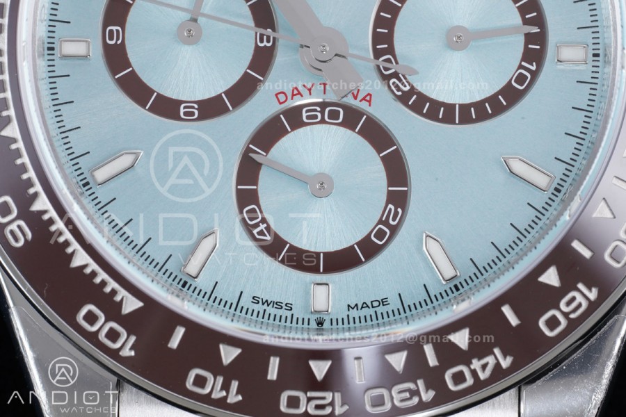  Daytona 126506 VSF 1:1 Best Edition 904L Steel Ice Blue Dial on SS Braclet VS4131 V2 (Weighted)