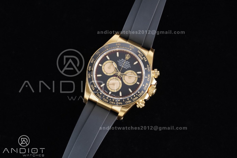 Daytona 126518 VSF 1:1 Best Edition Black/YG Dial on Oysterflex Strap VS4131 V2 (Weighted)