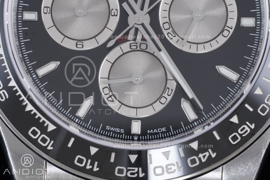 Daytona 126519 VSF 1:1 Best Edition Black/Silver Stick Dial on Oysterflex Strap VS4131 V2 (Weighted)