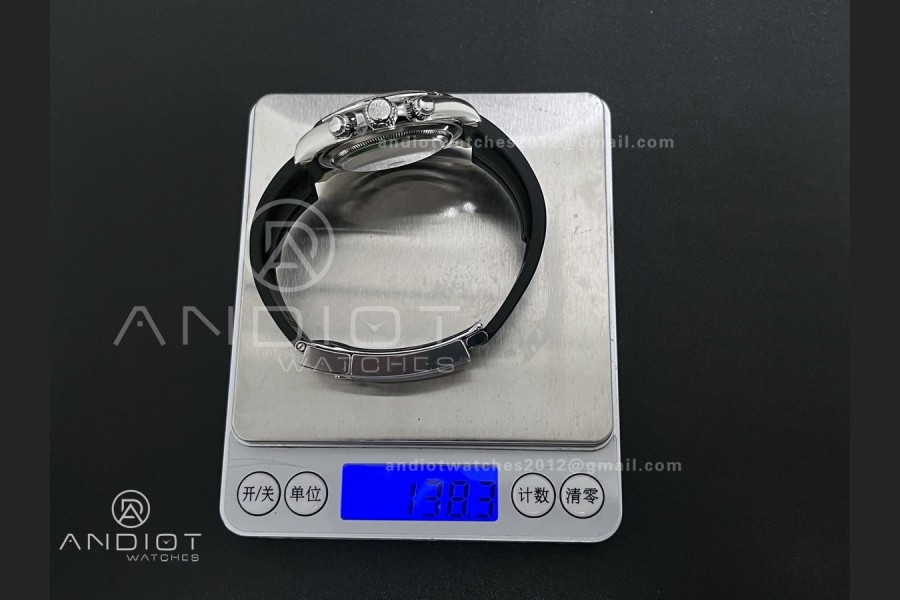Daytona 126519 VSF 1:1 Best Edition Black/Silver Diamonds Dial on Oysterflex Strap VS4131 V2 (Weighted)