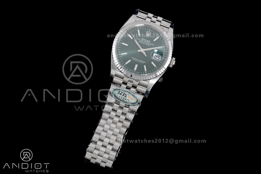 DateJust 36 126234 Clean 1:1 Best Edition 904L Steel Green Stick Dial on Jubilee Bracelet SH3235