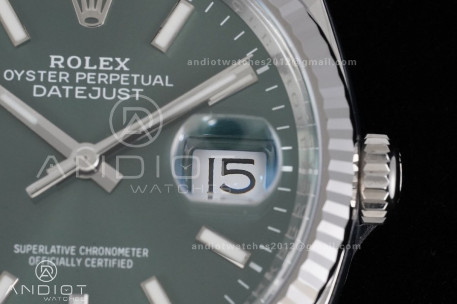 DateJust 36 126234 Clean 1:1 Best Edition 904L Steel Green Stick Dial on Jubilee Bracelet SH3235