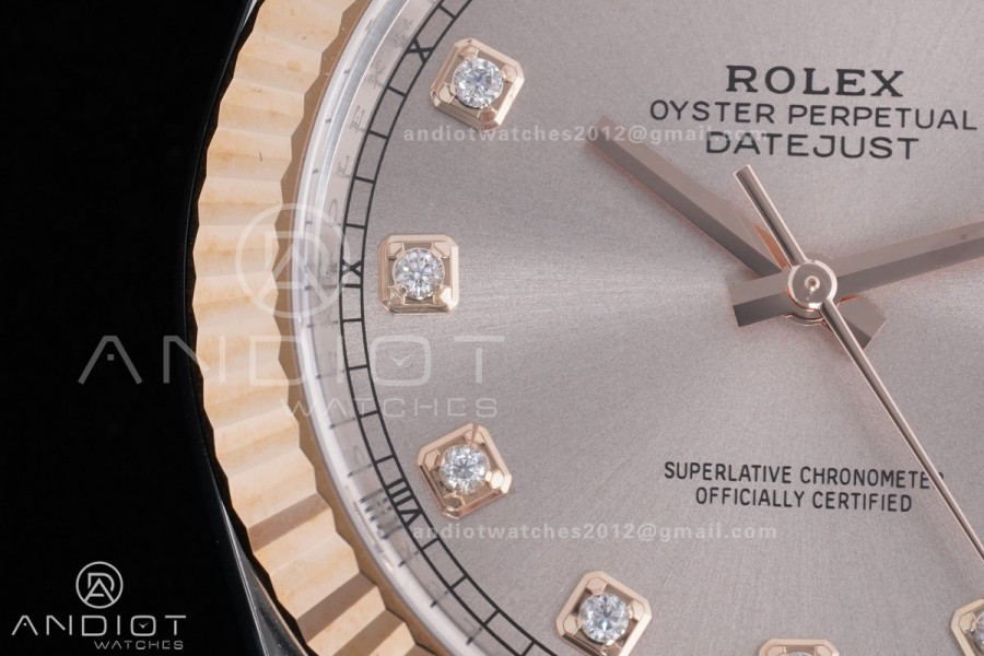 DateJust 41 126331 Clean 1:1 Best Edition 904L Steel RG Diamonds Dial on SS/RG Jubilee Bracelet SH3235