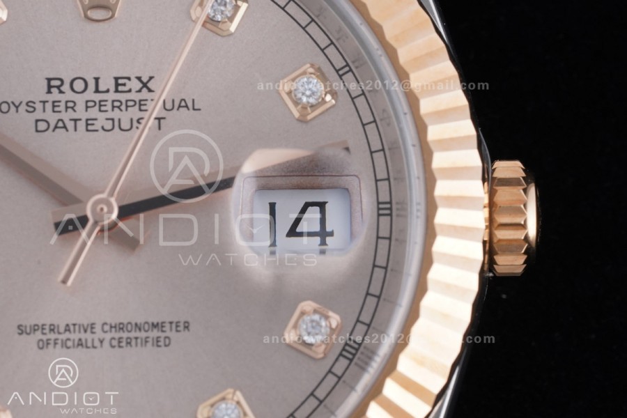 DateJust 41 126331 Clean 1:1 Best Edition 904L Steel RG Diamonds Dial on SS/RG Jubilee Bracelet SH3235