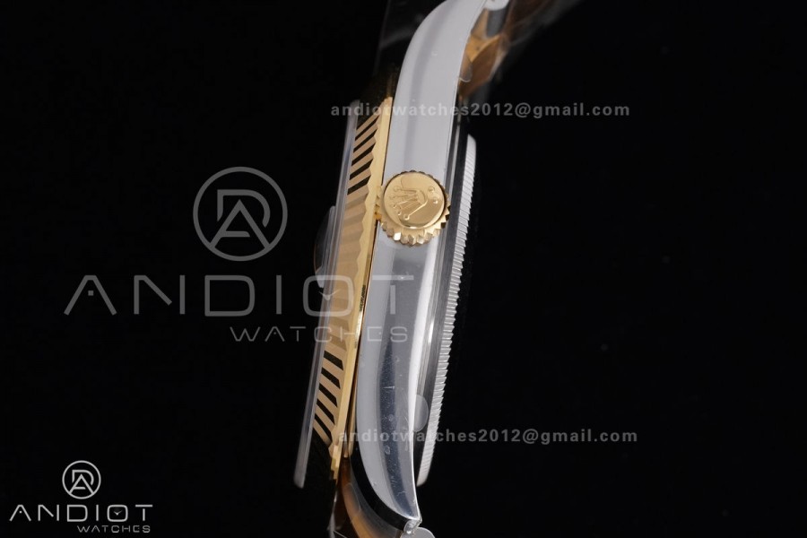 DateJust 41 126333 Clean 1:1 Best Edition 904L Steel Gray Dial Green Roman Marker on SS/YG Oyster Bracelet SH3235 (72 Hours Power Reserve)