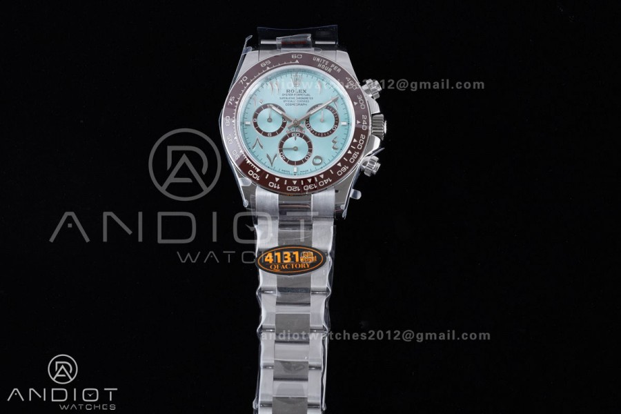 Daytona 126506 QF 1:1 Best Edition Ice Blue Arabic Dial on SS Bracelet QF4131 V6 (Gain Weight)