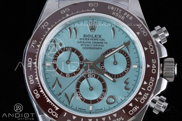 Daytona 126506 QF 1:1 Best Edition Ice Blue Arabic...