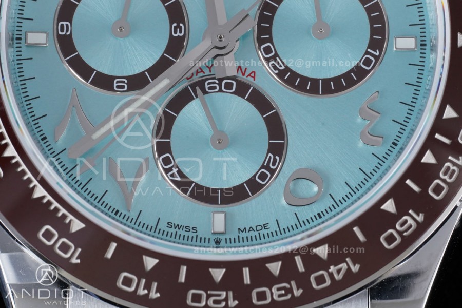Daytona 126506 QF 1:1 Best Edition Ice Blue Arabic Dial on SS Bracelet QF4131 V6 (Gain Weight)