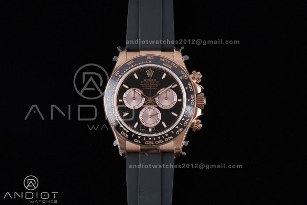 Daytona 126515 QF 1:1 Best Edition Black/RG Dial o...