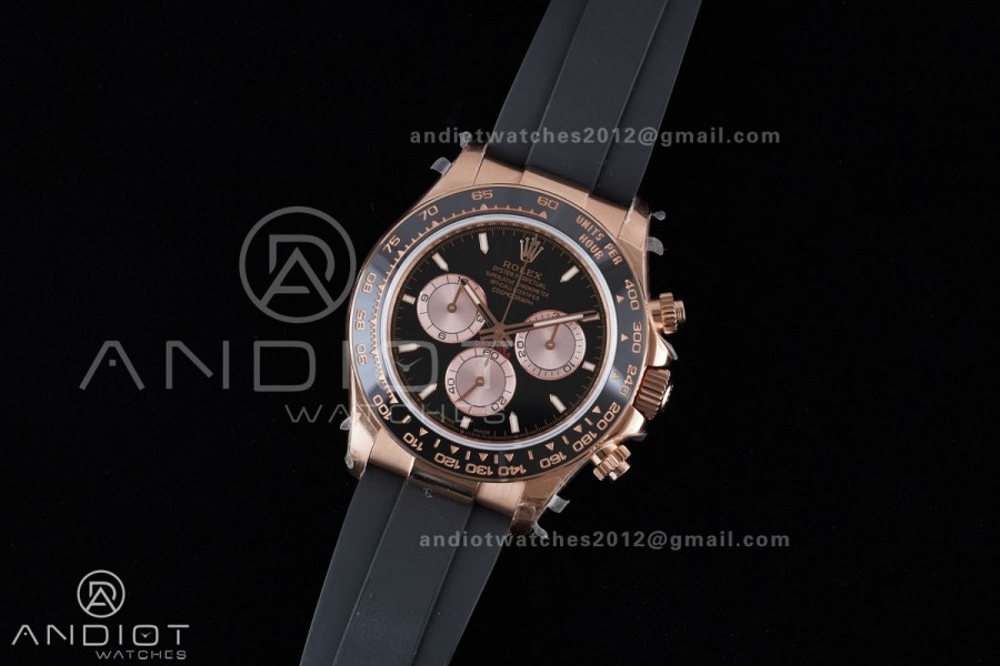 Daytona 126515 QF 1:1 Best Edition Black/RG Dial on Oysterflex Strap QF4131 V10 (Gain Weight)