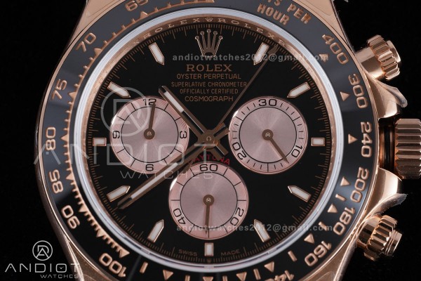 Daytona 126515 QF 1:1 Best Edition Black/RG Dial o...