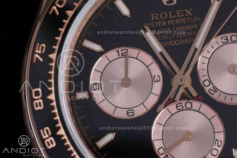 Daytona 126515 QF 1:1 Best Edition Black/RG Dial on Oysterflex Strap QF4131 V10 (Gain Weight)