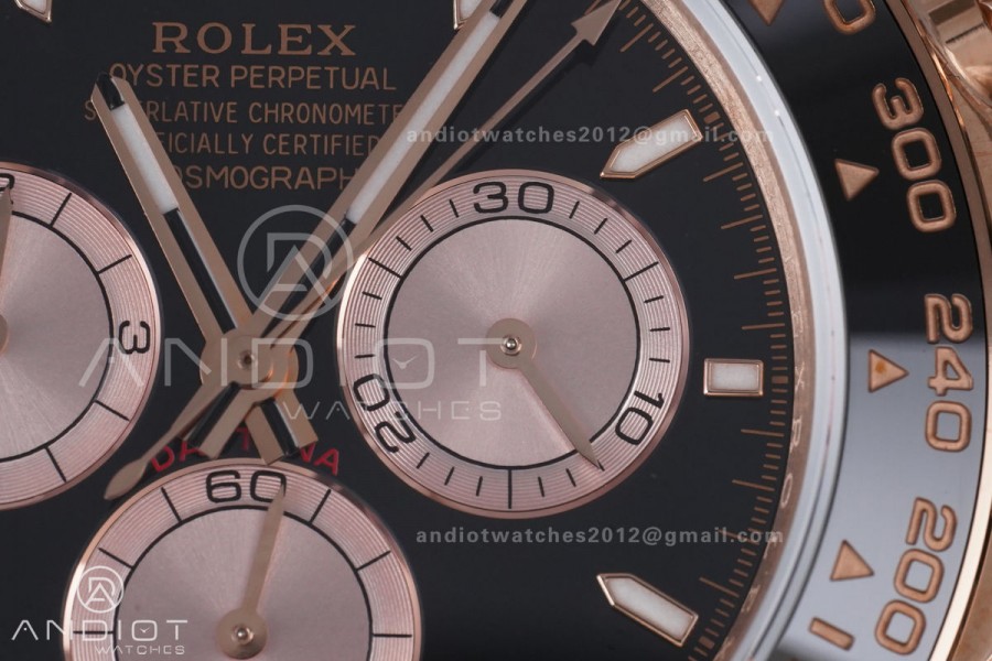 Daytona 126515 QF 1:1 Best Edition Black/RG Dial on Oysterflex Strap QF4131 V10 (Gain Weight)