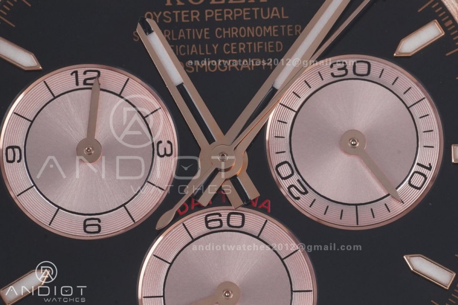 Daytona 126515 QF 1:1 Best Edition Black/RG Dial on Oysterflex Strap QF4131 V10 (Gain Weight)