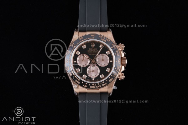 Daytona 126515 QF 1:1 Best Edition Black/RG Diamon...
