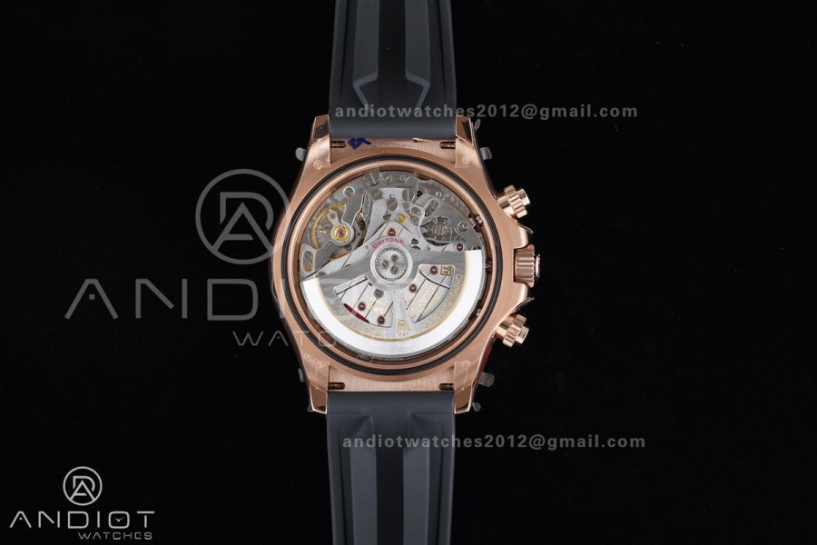 Daytona 126515 QF 1:1 Best Edition Black/RG Diamonds Dial on Oysterflex Strap QF4131 V10 (Gain Weight)