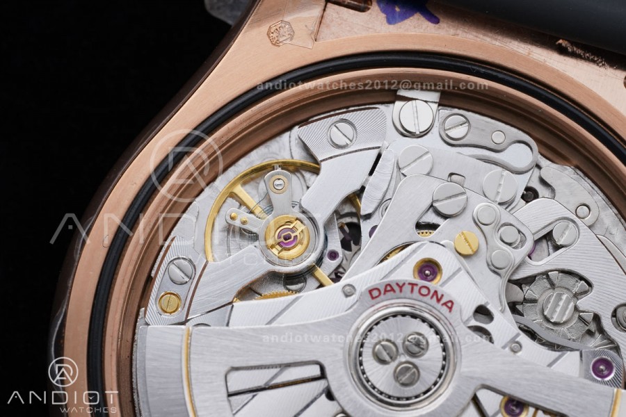 Daytona 126515 QF 1:1 Best Edition Black/RG Diamonds Dial on Oysterflex Strap QF4131 V10 (Gain Weight)