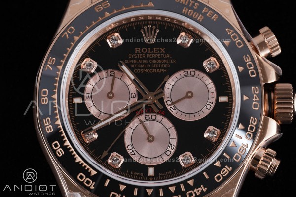 Daytona 126515 QF 1:1 Best Edition Black/RG Diamon...