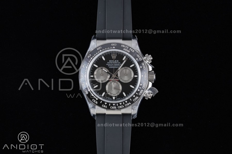 Daytona 126519 QF 1:1 Best Edition Black/Silver Dial on Oysterflex Strap QF4131 V10 (Gain Weight)