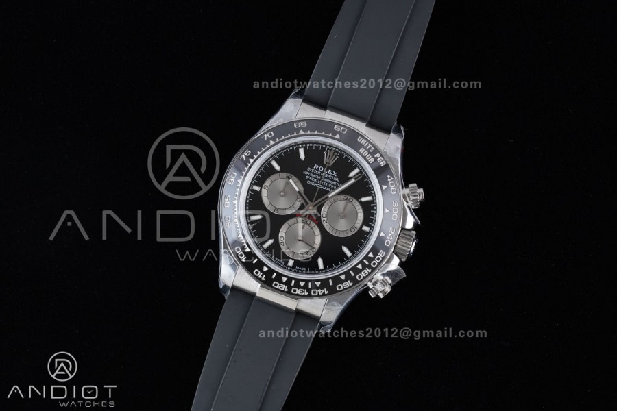 Daytona 126519 QF 1:1 Best Edition Black/Silver Dial on Oysterflex Strap QF4131 V10 (Gain Weight)