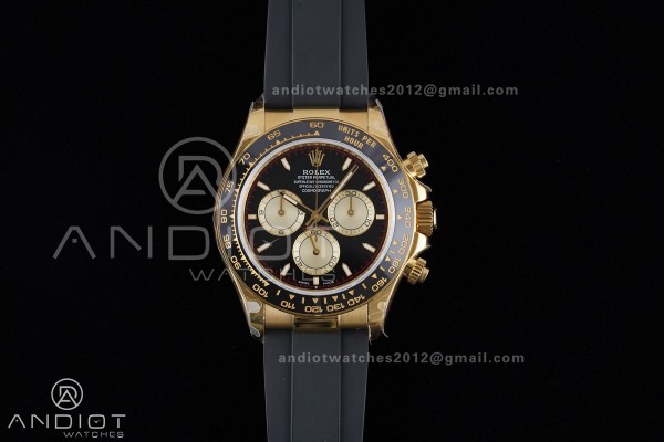 Daytona 126518 QF 1:1 Best Edition Black/YG Dial o...