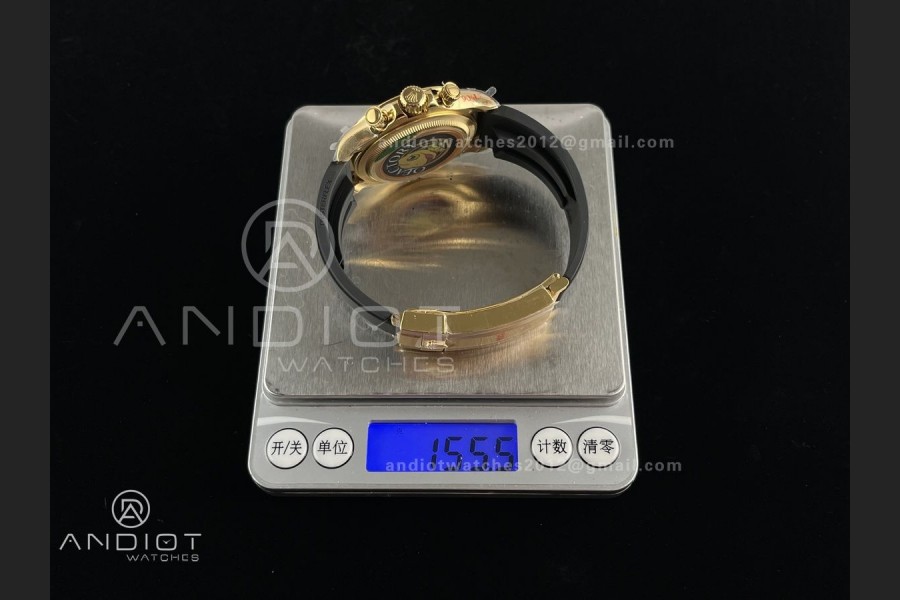 Daytona 126518 QF 1:1 Best Edition Black/YG Dial on Oysterflex Strap QF4131 V10 (Gain Weight)