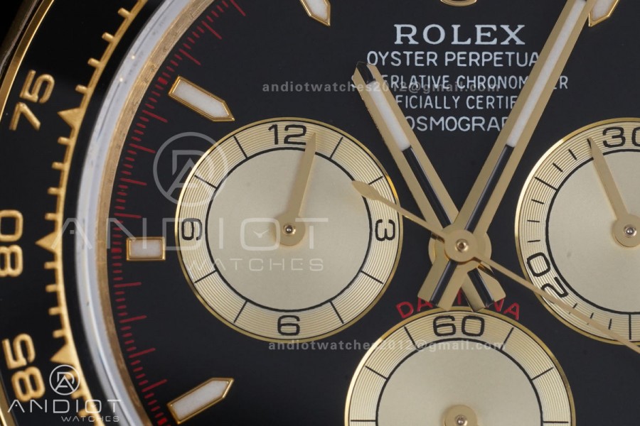 Daytona 126518 QF 1:1 Best Edition Black/YG Dial on Oysterflex Strap QF4131 V10 (Gain Weight)