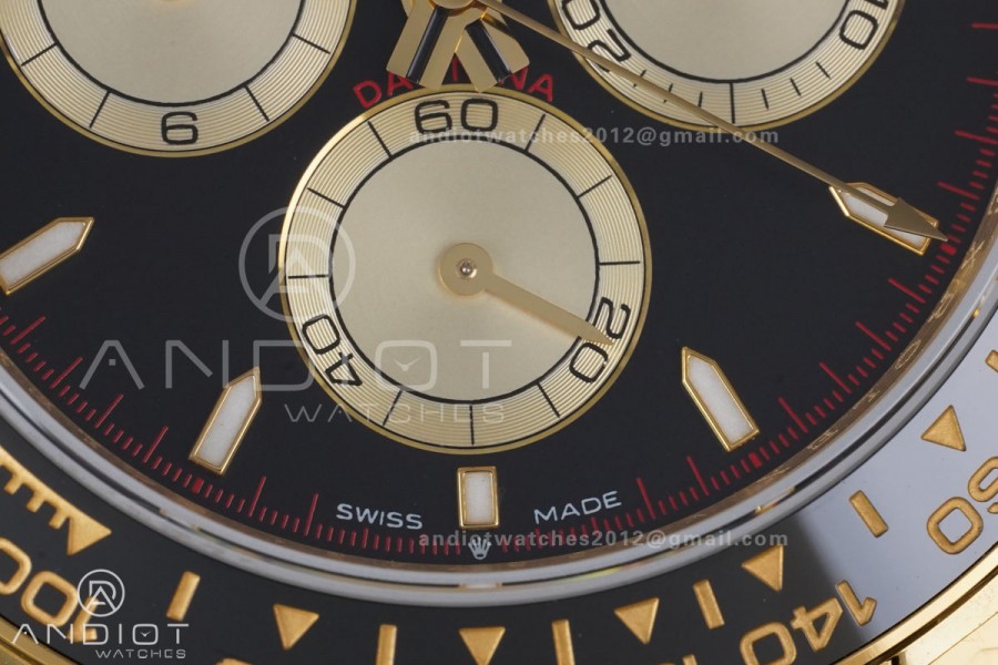 Daytona 126518 QF 1:1 Best Edition Black/YG Dial on Oysterflex Strap QF4131 V10 (Gain Weight)