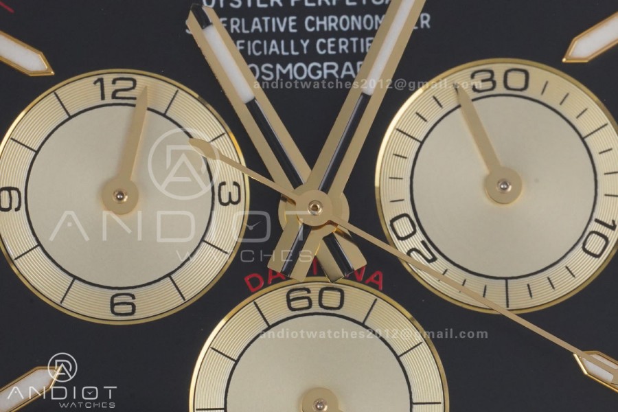 Daytona 126518 QF 1:1 Best Edition Black/YG Dial on Oysterflex Strap QF4131 V10 (Gain Weight)