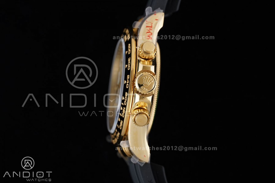 Daytona 126518 QF 1:1 Best Edition Black/YG Dial on Oysterflex Strap QF4131 V10 (Gain Weight)