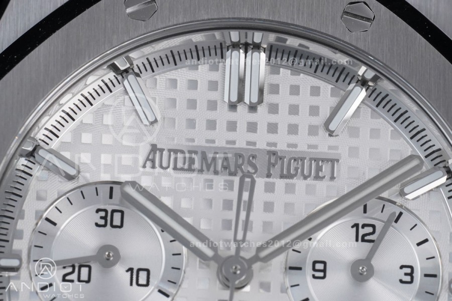 Royal Oak Chrono 26240 SS APSF 1:1 Best Edition White Dial on SS Bracelet SA4401 Super Clone
