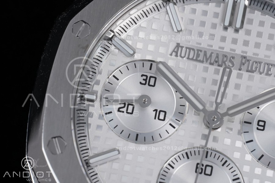 Royal Oak Chrono 26240 SS APSF 1:1 Best Edition White Dial on SS Bracelet SA4401 Super Clone