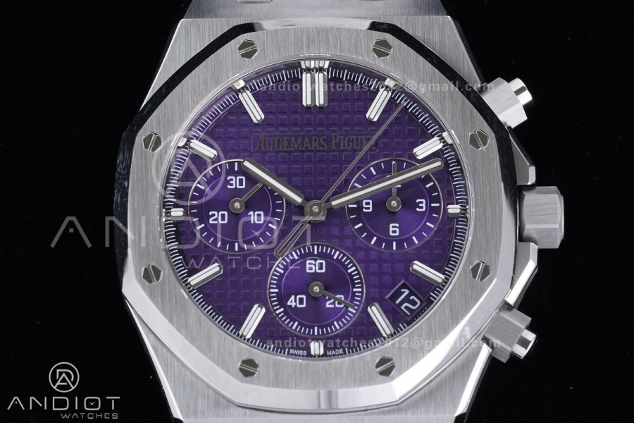 Royal Oak Chrono 26240 SS APSF 1:1 Best Edition Purple Dial on SS Bracelet SA4401 Super Clone