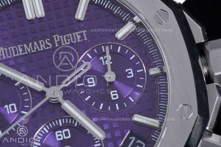 Royal Oak Chrono 26240 SS APSF 1:1 Best Edition Purple Dial on SS Bracelet SA4401 Super Clone