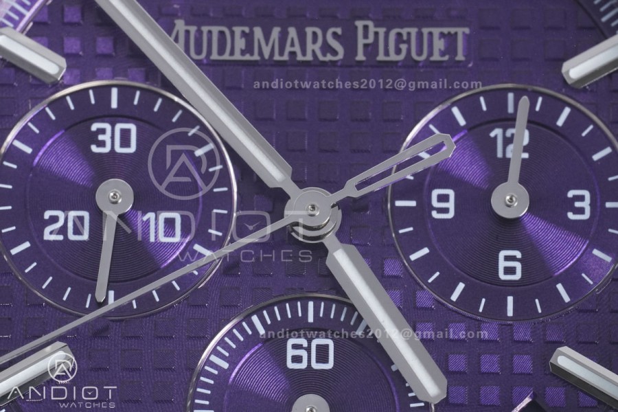 Royal Oak Chrono 26240 SS APSF 1:1 Best Edition Purple Dial on SS Bracelet SA4401 Super Clone