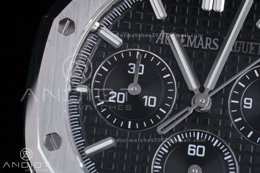 Royal Oak Chrono 26240 SS APSF 1:1 Best Edition Black Dial on SS Bracelet SA4401 Super Clone