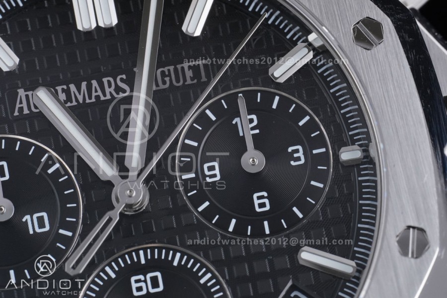 Royal Oak Chrono 26240 SS APSF 1:1 Best Edition Black Dial on SS Bracelet SA4401 Super Clone