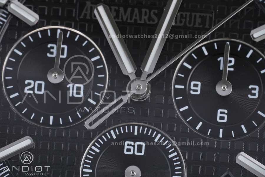 Royal Oak Chrono 26240 SS APSF 1:1 Best Edition Black Dial on SS Bracelet SA4401 Super Clone