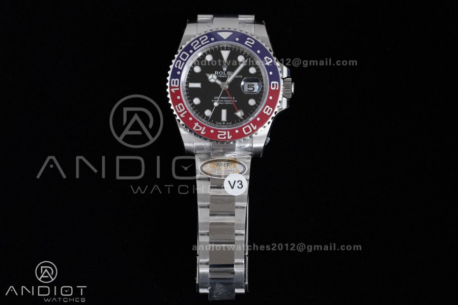GMT Master II 126710 BLRO 904L SS ARF 1:1 Best Edition On Oyster Bracelet New SH3285 (UV Bezel Upgraded) V3