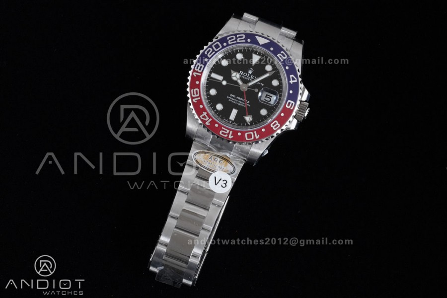 GMT Master II 126710 BLRO 904L SS ARF 1:1 Best Edition On Oyster Bracelet New SH3285 (UV Bezel Upgraded) V3