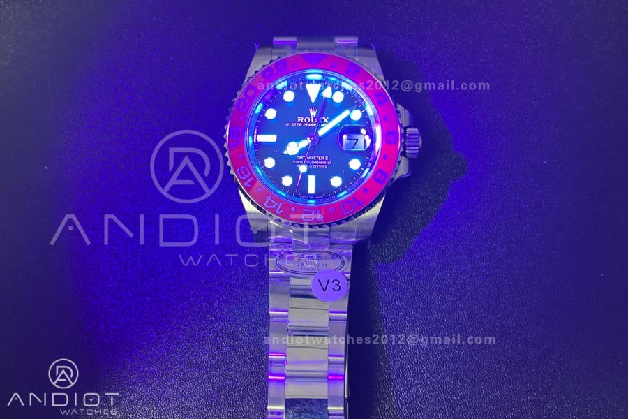 GMT Master II 126710 BLRO 904L SS ARF 1:1 Best Edition On Oyster Bracelet New SH3285 (UV Bezel Upgraded) V3