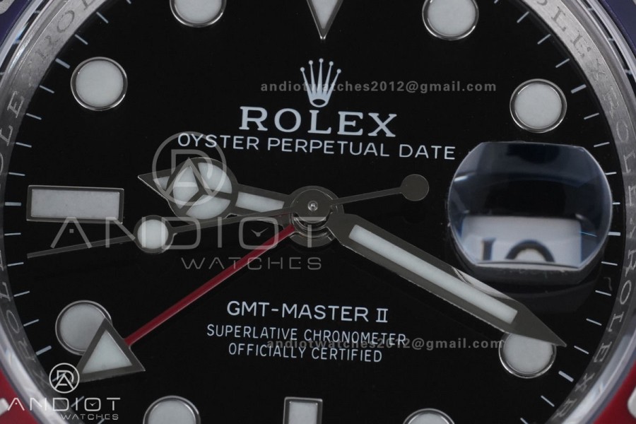 GMT Master II 126710 BLRO 904L SS ARF 1:1 Best Edition On Jubilee Bracelet New SH3285 (UV Bezel Upgraded) V3