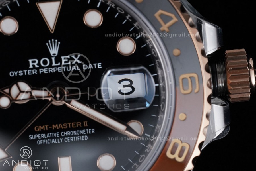 GMT Master II 126711 CHNR 904L SS ARF 1:1 Best Edition on SS/RG Bracelet New SH3285 V2
