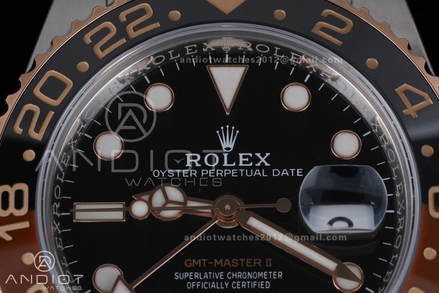 GMT Master II 126711 CHNR 904L SS ARF 1:1 Best Edition on SS/RG Bracelet New SH3285 V2