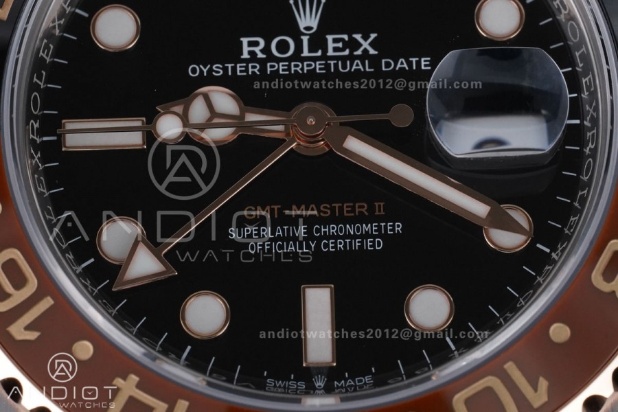GMT Master II 126711 CHNR 904L SS ARF 1:1 Best Edition on SS/RG Bracelet New SH3285 V2