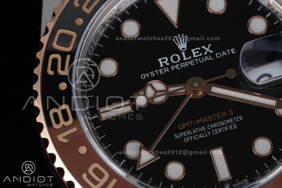 GMT Master II 126711 CHNR 904L SS ARF 1:1 Best Edition on SS/RG Bracelet New SH3285 V2