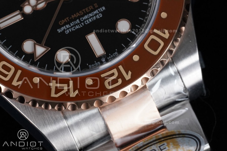 GMT Master II 126711 CHNR 904L SS ARF 1:1 Best Edition on SS/RG Bracelet New SH3285 V2