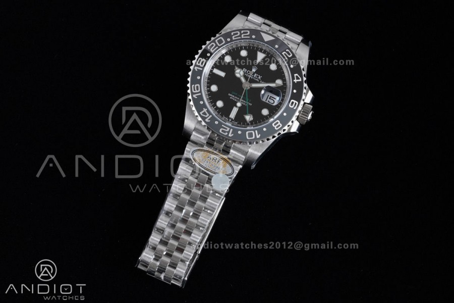 GMT-Master II 126710 GRNR Gray/Black Ceramic 904L ARF Bruce Wayne 1:1 Best Edition on Jubilee Bracelet New SH3285 V2