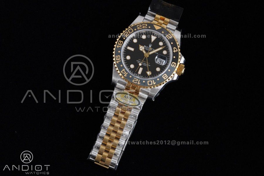 GMT Master II 126713 GRNR ARF Best Edition Black Dial on SS/YG Jubilee Bracelet New SH3285 V2